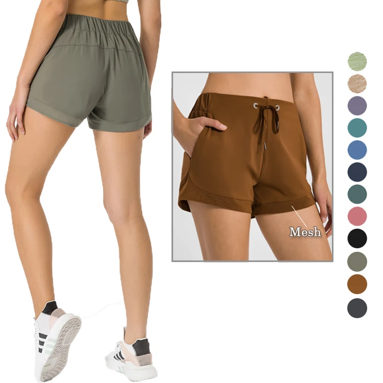 

New arrival align feeling second skin female quick dry breathable solid color leisure training fitness shorts