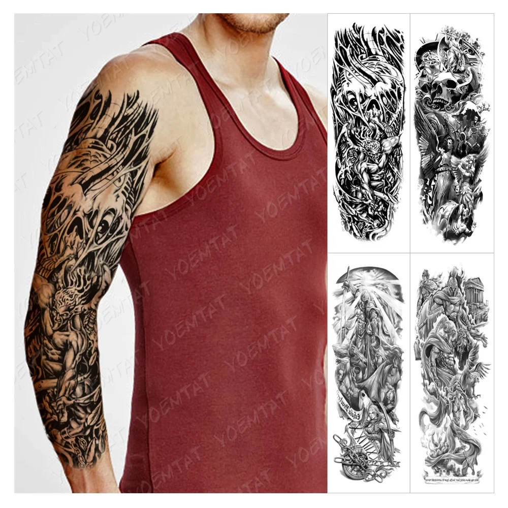 

YOEMTAT Waterproof Top Selling Large Arm temporary tattoo sleeves, Cmyk