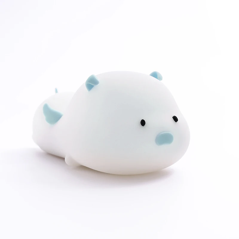 

Drop shipping Soft pig Silicone Baby Nursery Lamp LED Night Light, White