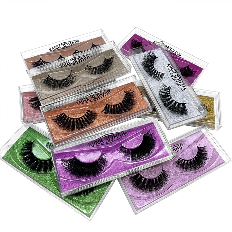 

Create Your Own Brand Eye Lashes Wholesale 100% Handmade 3D Real Mink Fur Eyelashes Eyelashes Mink Dropshipping, Nature black