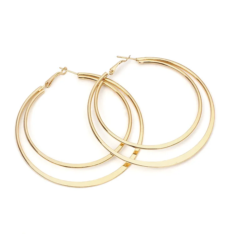

Fashionable and simple antic jewelry gold plated earrings women, Silver/gold