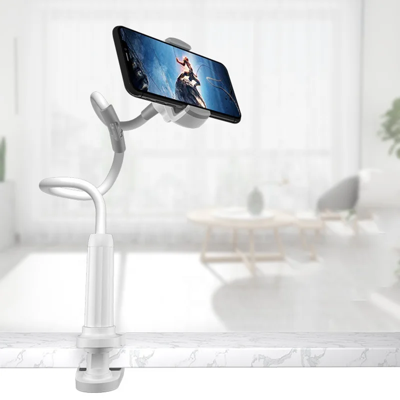 

Flexible Gooseneck Mobile Phone Holder Long Arm Clamp Stand Cell Phone holder Gooseneck phone Stand Holder, White/blue/pink/green