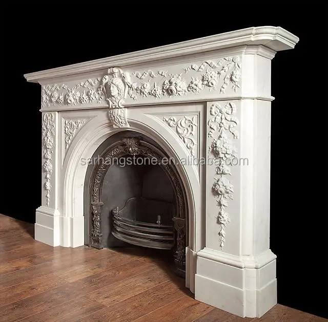 Color Matching Hand Carving Georgian Fireplace Marble Fireplace