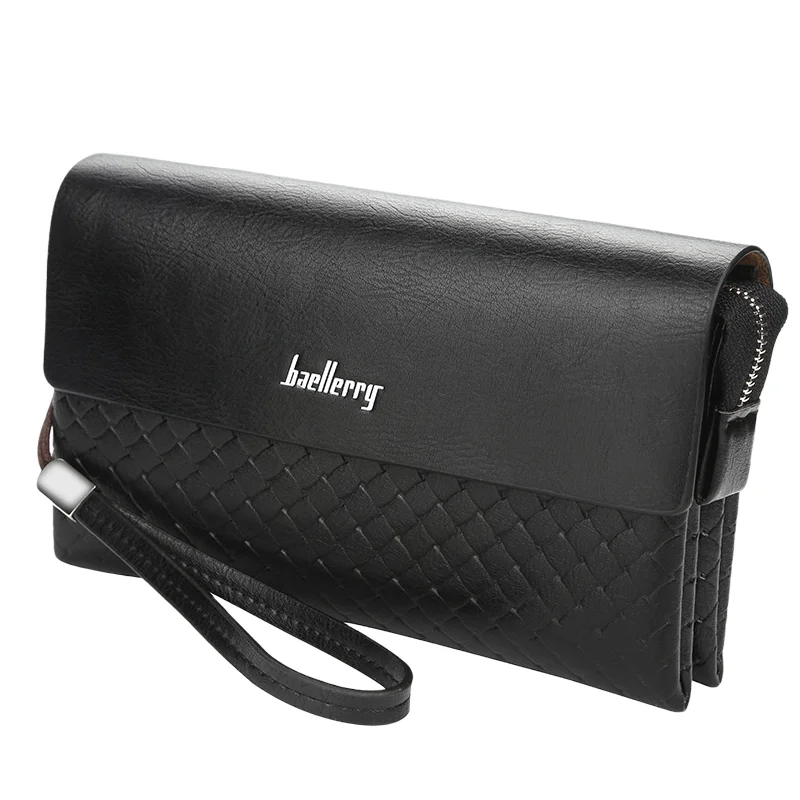 

Baellerry fashion vegan PU leatherlarge capacity phone wallet men's card holder