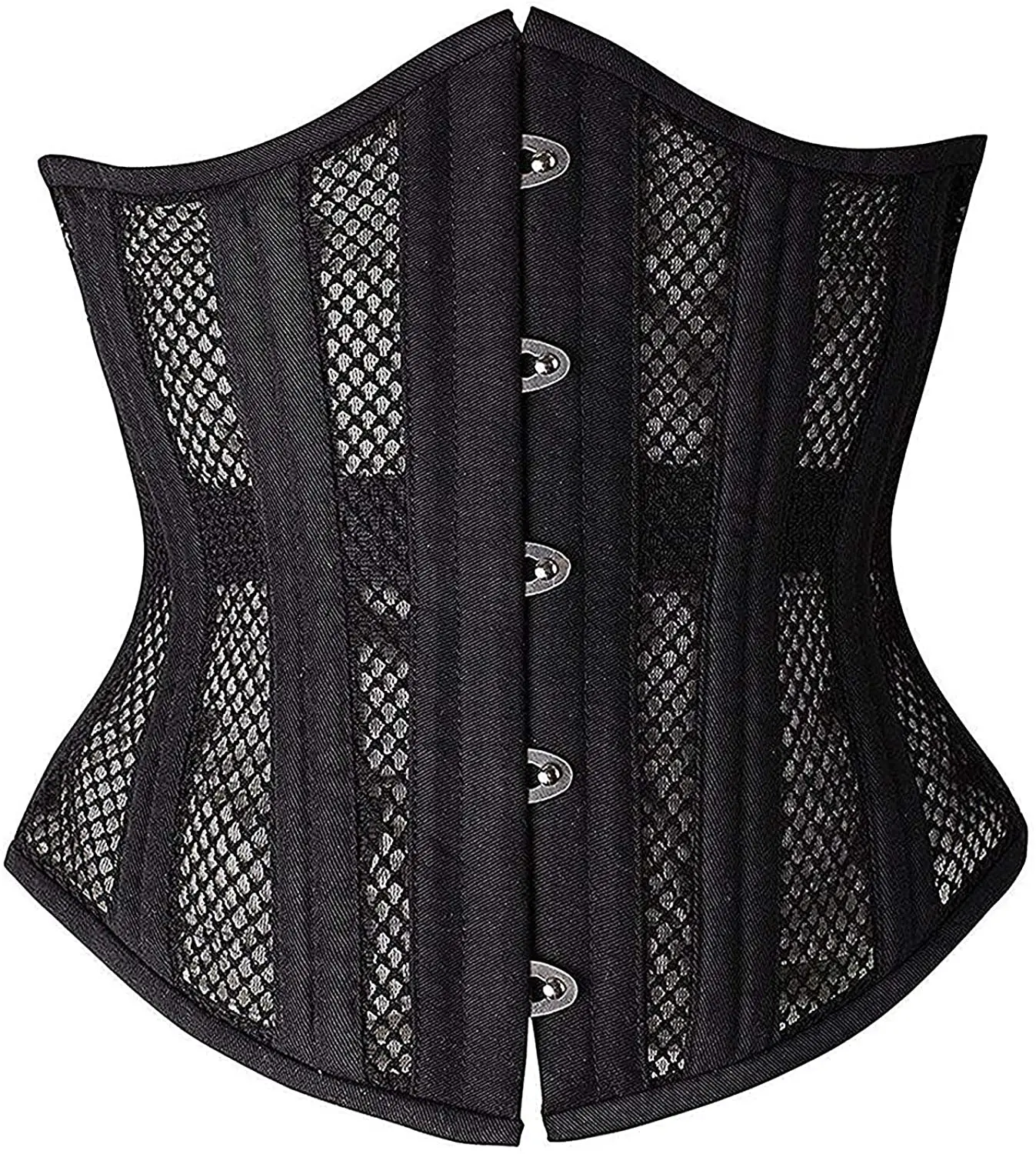 

Women's Double Steel Boned Corset Mesh Breathable Waist Trainer Control Underbust Sexy Corset & Bustiers for Weight Loss