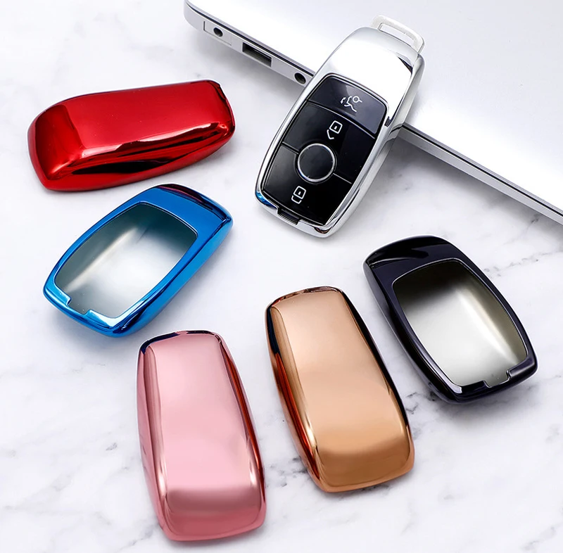 

Simple Modern Creative Candy Color Men Women TPU Car Key Protect Cover, 6 colors