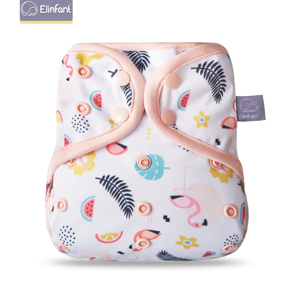 

Elinfant 1 pcs color-edged diaper waterproof cover eco-friendly XL diaper cover fit over 15kg baby