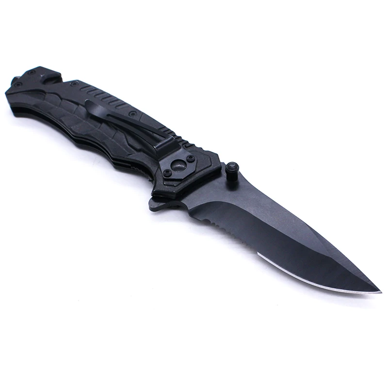 

Pocket Stainless Steel Camping Multifunctional Tactical Blade Knife for Outdoor, Black