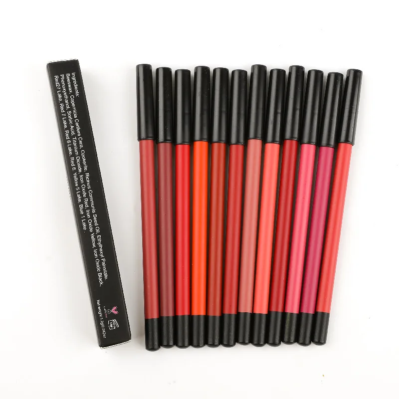 

OEM Wholesale Best Price Cosmetics 12 Color Lipliner Waterproof Lip Liner Pencil
