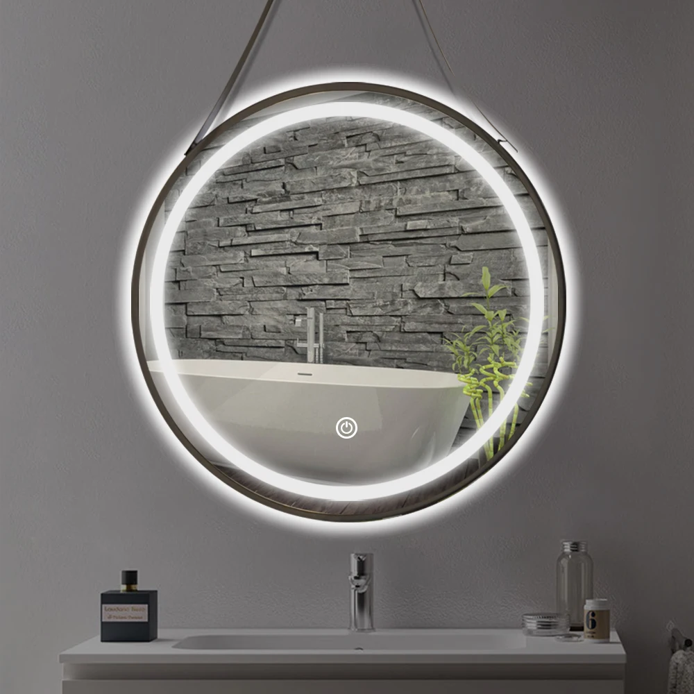 

LED Backlit Bathroom Wall Mounted Vanity LED Light Bathroom Mirror with Anti-Fog Dimmable Touch Button Water Proof