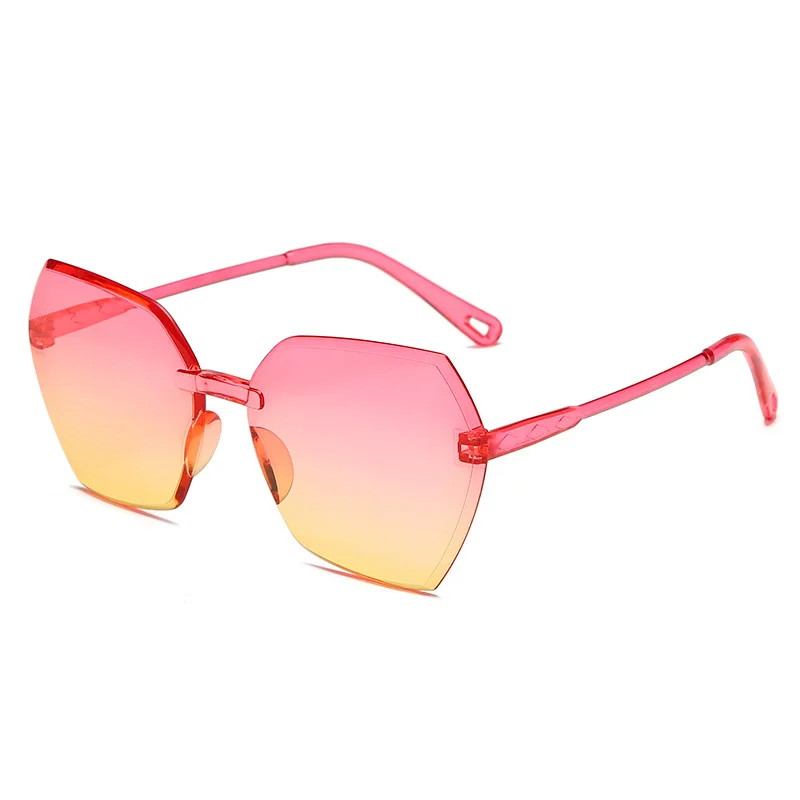 

Frameless Jelly Color Ocean Lens Sunglasses Cheap Price Candy Color UV400 Plastic Sun Glasses For Women Men