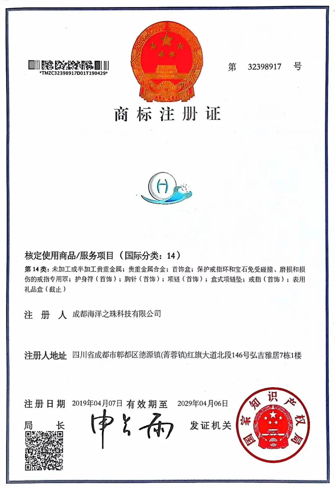 Trademark Certificate