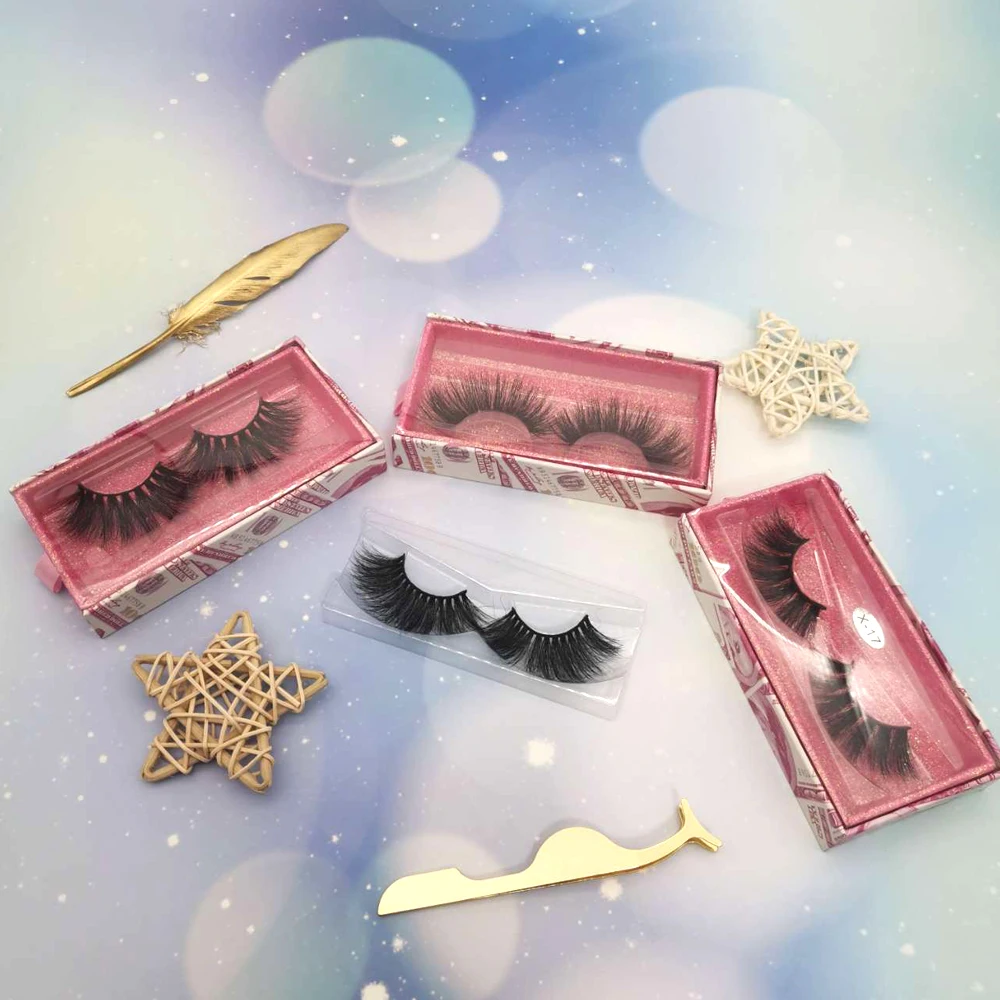 

Eyelash packaging box custom pink square eyelash box packaging