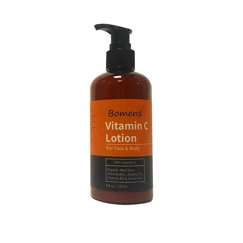 

Private Label Organic Vitamin C Body Lotion Care Products Whitening Face Cream Aloe Vera Skin Care, Transparent