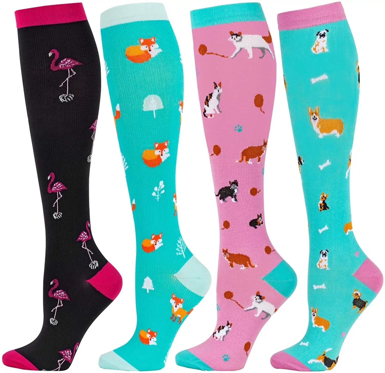 

Custom Non-slip Terry Thermal Tube Nurse Compression Socks, As the picture