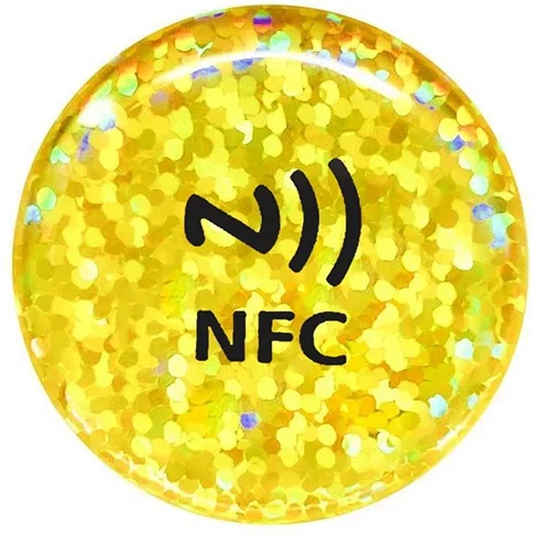 

Rainbow silver golden Shinny Sparkling Hologram NFC Tap Sticker for phone