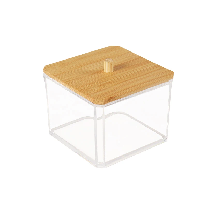 

All Types Small Plastic Box Clear Transparent Storage With Bamboo Lid Plastic Container