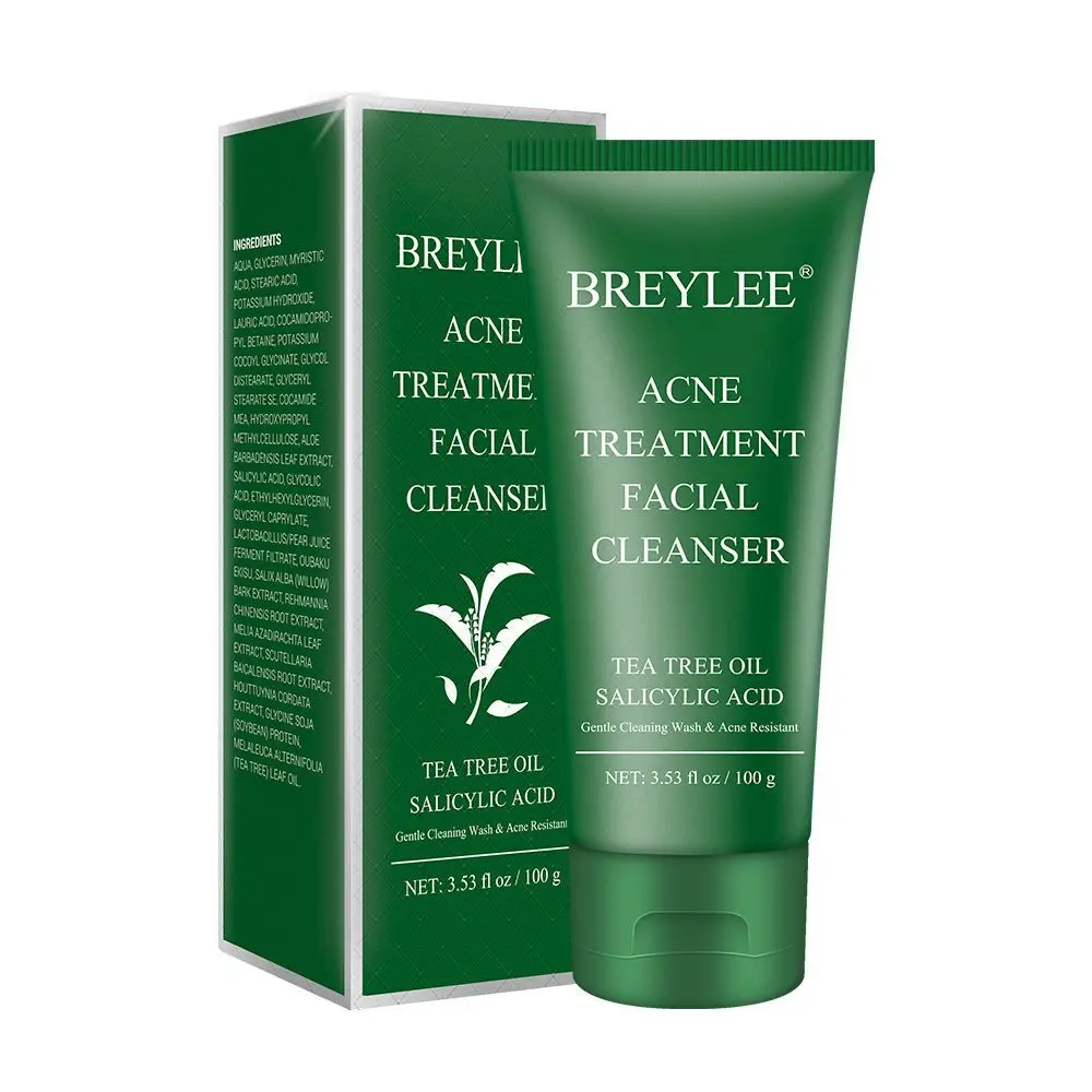 

BREYLEE Facial Acne Treatment Cleanser Remove Blackhead Cleaner Shrink Pore Oil Control Cleansing Wash Mask Face Skin Care