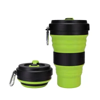 

Portable 550 ML Travel Drinking Coffee Cup Rubber Drinking Mug Retractable Folding Silicone Collapsible Coffee Cup