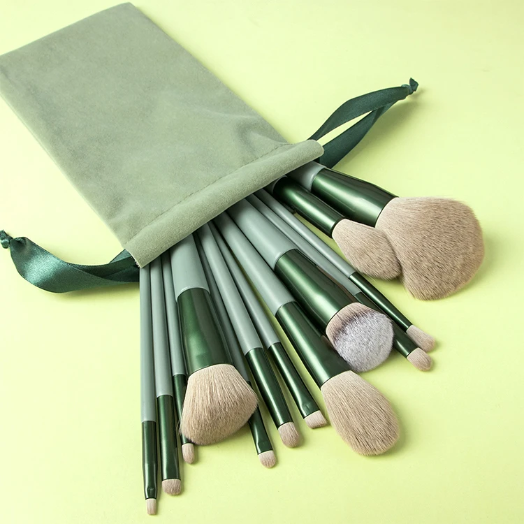 

makeup brushes price japanese makeup brushes leopard makeup brushes, Green/brown