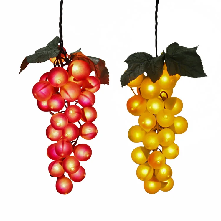 100 Leds Battery Operated Grape Led String Light Outdoor Garden Decorative Grape Hanging String