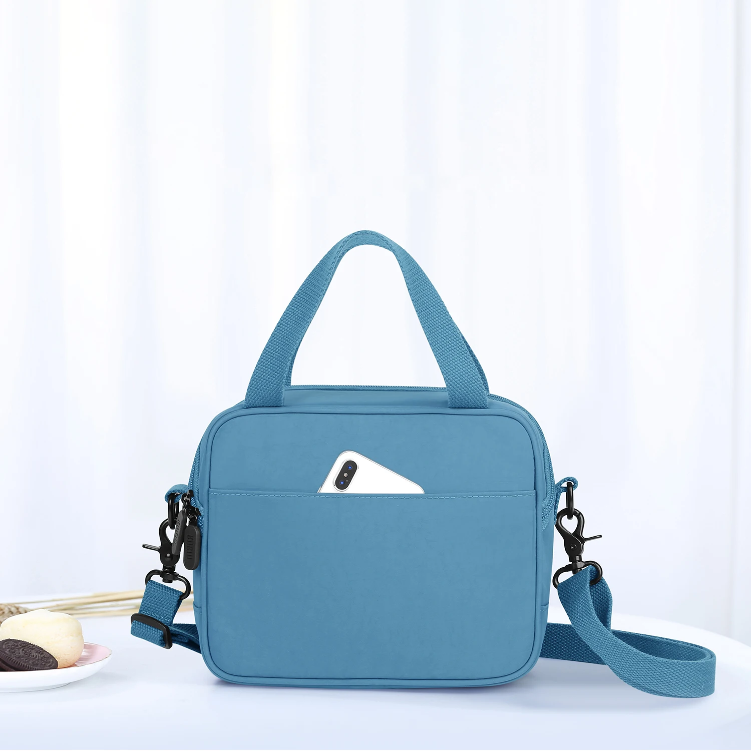 

BUBM Heavy Duty Oxford Nylon Blue Insulated Lunch Bag Box Cooler for Men & Women