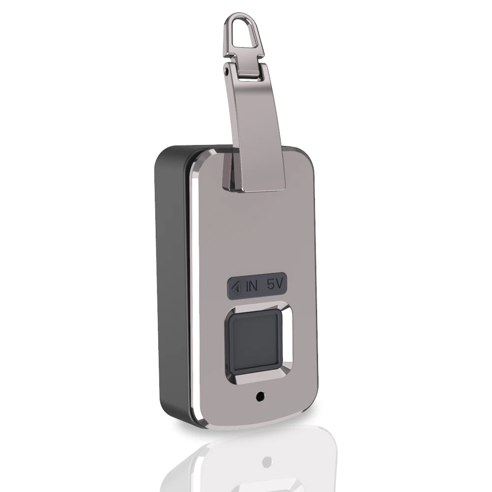 

Hot Selling Safety Briefcase Accessories Fingerprint Lock For Packaging Zip Handbag Bag, Black sliver