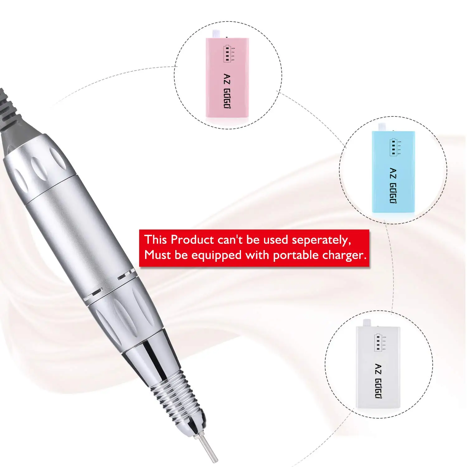 Handpiece For Tp283 Nail Drill Machine Part,30000 Rpm Portable Electric ...