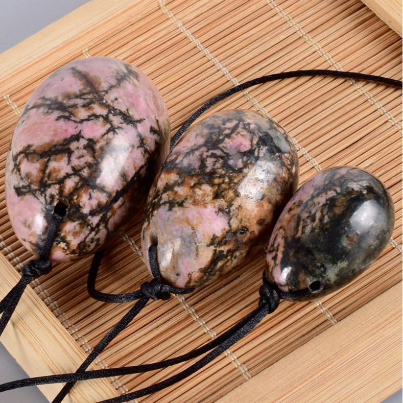 
Natural Rock Rhodonite Jade Eggs Quartz Crystal Stone Yoni Eggs 