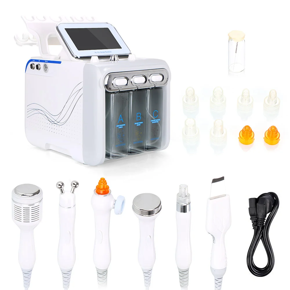 

6 in 1 Hydro Microdermabrasion water Dermabrasion Skin Pore Clean Oxygen Jet Peel Facial RF Lift Cold Hammer Machine