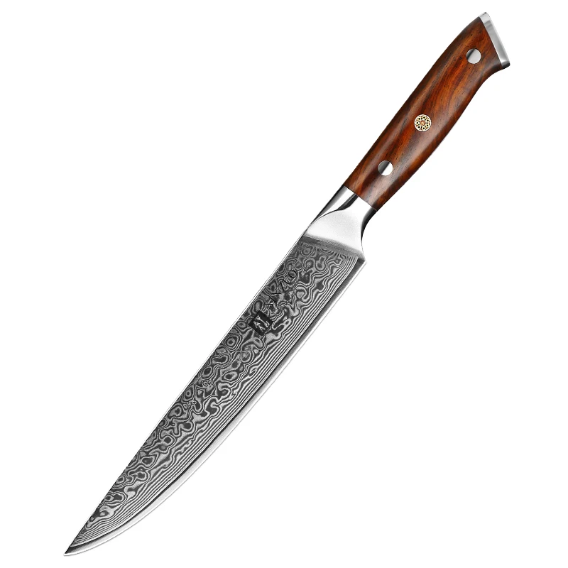 

8 Inch 67 Layers Damascus Steel Kitchen Carving Chef Knife with Rosewood handle