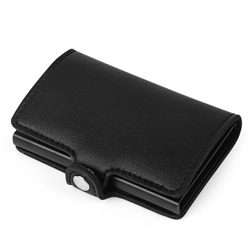 

leather Credit Card Wallet rfid wallet aluminium rfid blocking card Wallet with high capacity