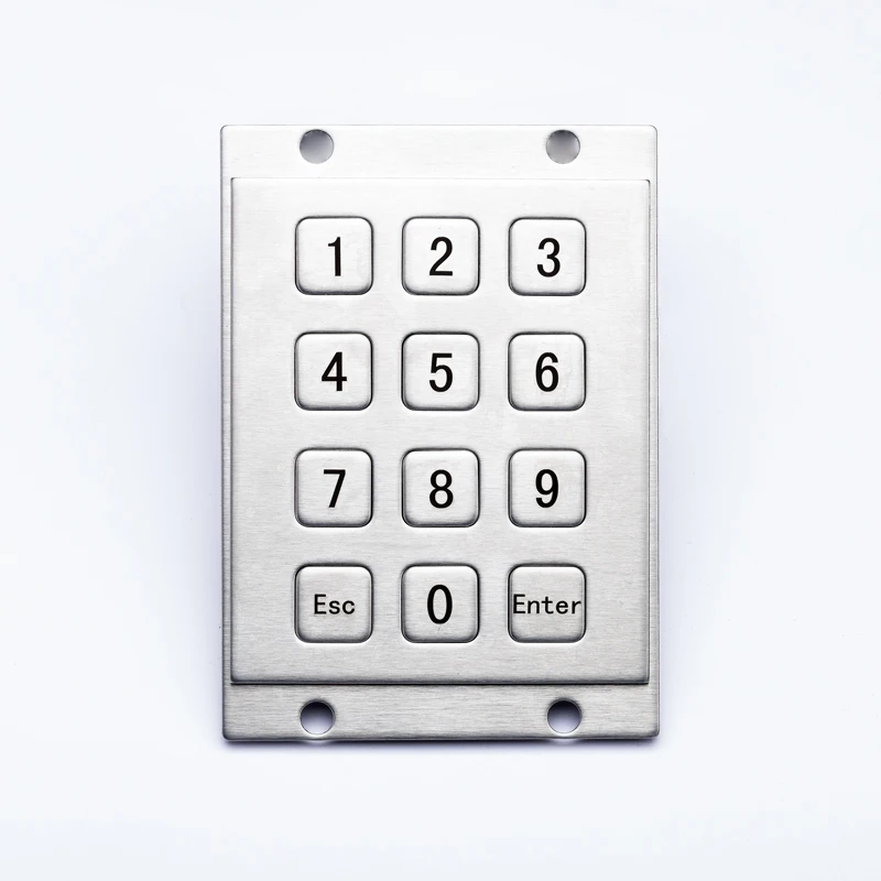 

IP65 Waterproof Numeric 3*4 Stainless Steel Keypad Access control ATM Terminal Vending Machine Industrial Metal Keypad