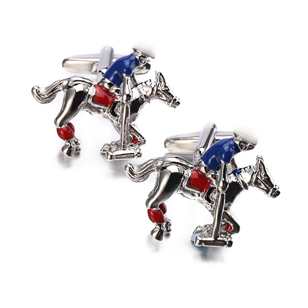 

Cufflinks Factory Direct Sale OB High Quality Metal Animal Horse Cuff Links For Men's Cheap Wholesale Free Shipping, Multi color