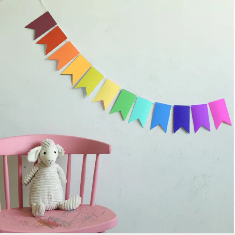 we can print logo on it bunting flag string