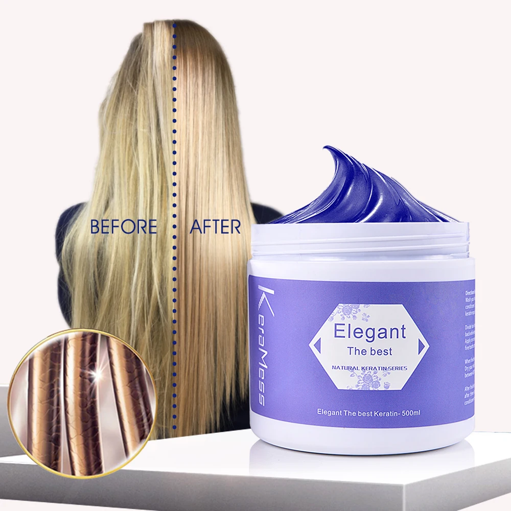 

Revital Dry and Damaged Hair in Short Time Caviar Straightening Hair Keratin Collagen Treatment Best Smoothing Effect