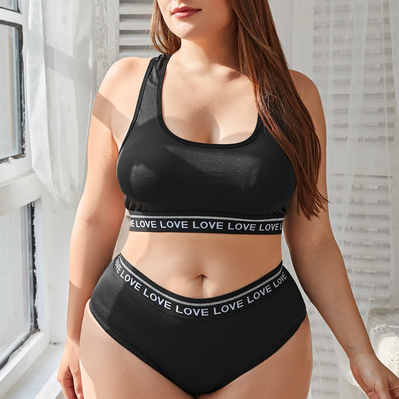 

Women's sports underwear, comfortable, breathable bra, plus size underwear, panties
