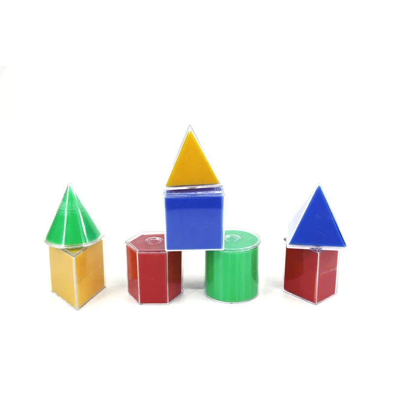 
High quality mathematic material plastic geometric cubes in outspread 8pcs 