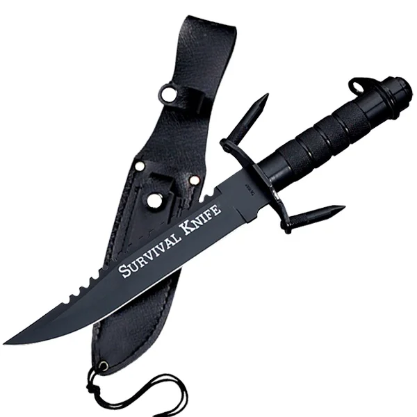 
SPIKED BLACK RAMBO STYLE SURVIVAL KNIFE 