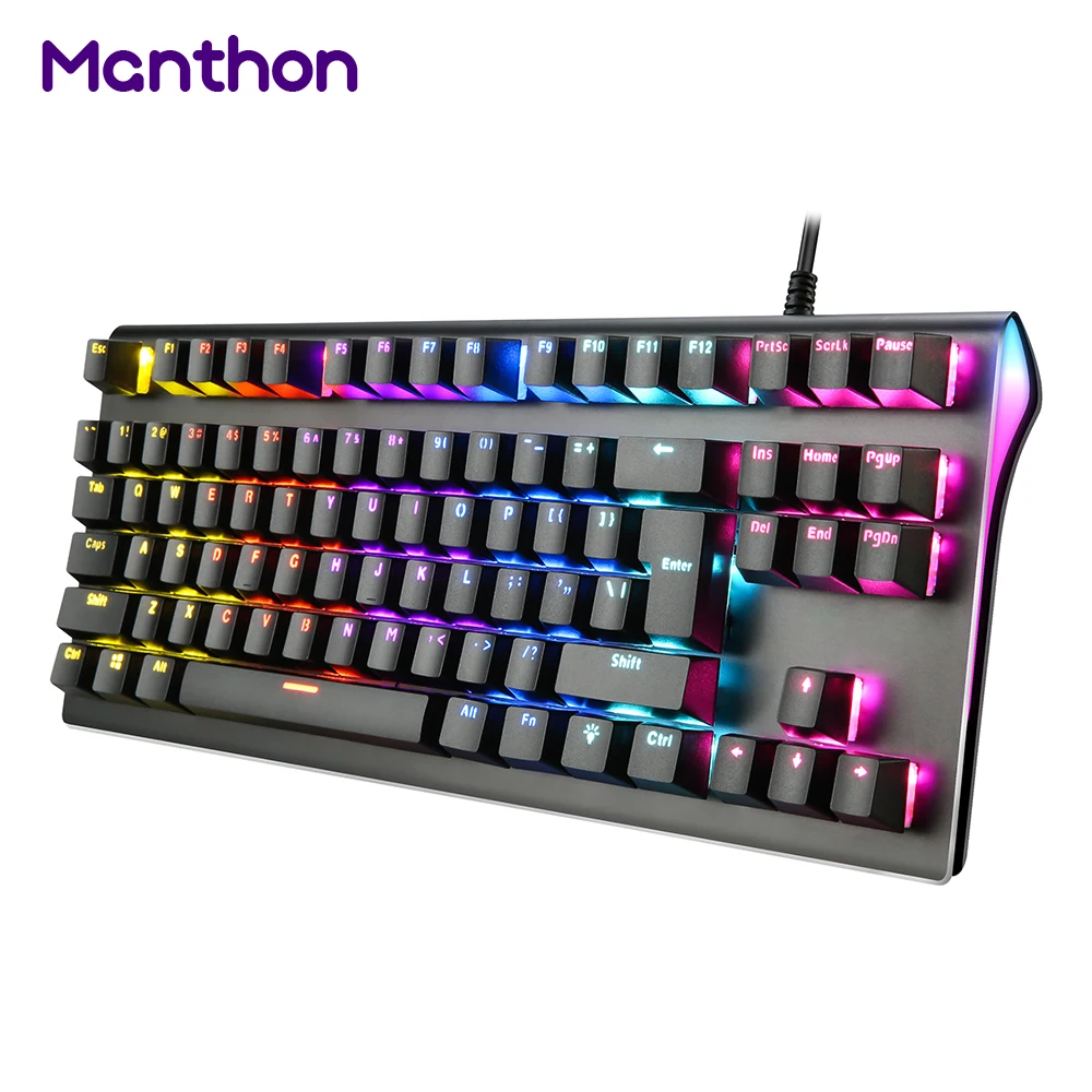 

Professional Typewriter Mechanical And Mous Arab TKL Gaming Keyboard, Black