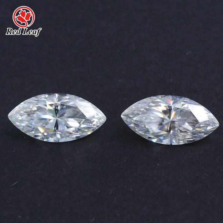 

Redleaf moissanite diamond marquise 1.5*3-3*6mm per carat VVS1 D-color custom GRA moissanite