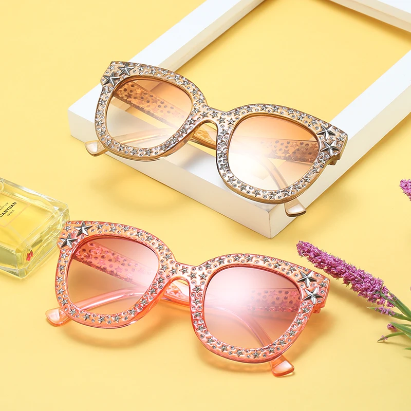 

9074 Hot sell High-quality Retro mirror Pentagram accessories Sunglasses fashion Sunglasses