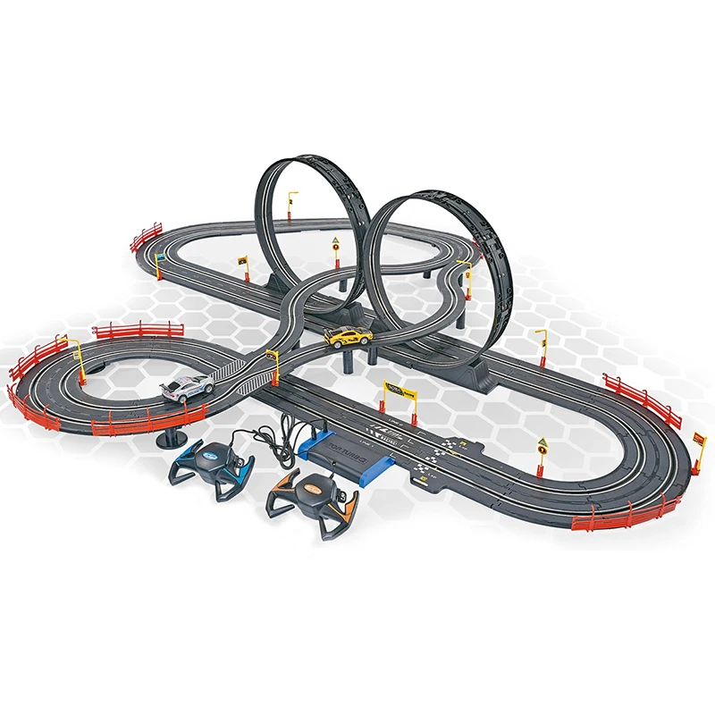 

Kids electric slot racing mini slot car 1:32 track A49-10A
