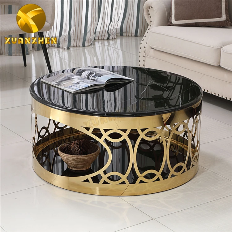 Home Furniture Round Center Table For The Living Room Marble Coffee