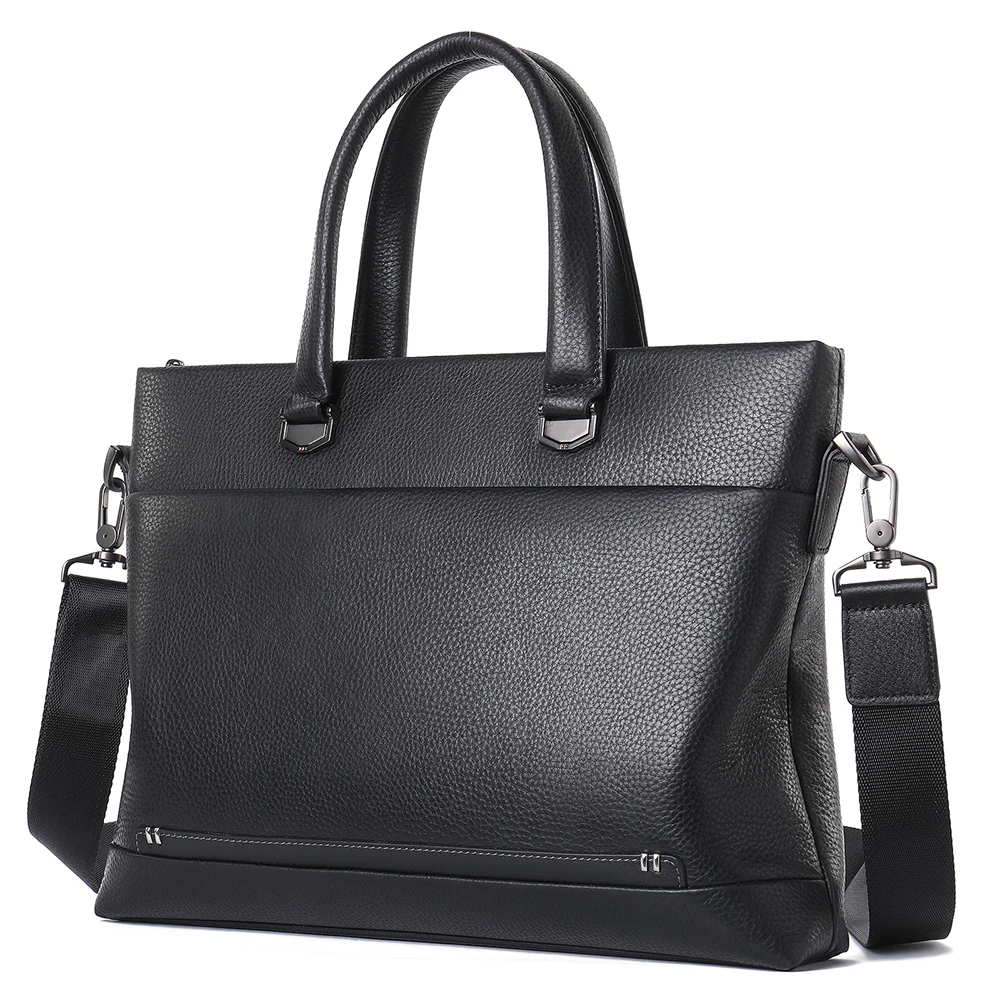 

Marrant 7568 Wholesale Men's Genuine Leather Office Laptop Briefcase Fashionable Man Bag Business Laptop Bag 2021, Black, coffee