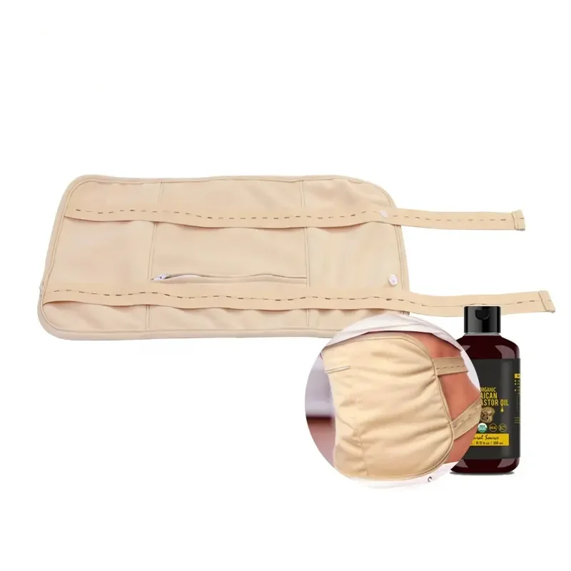 

Hot Sale Reusable Soft Castor Oil Pack Wrap Compress for Liver Detox Digestion Constipation Better Sleep