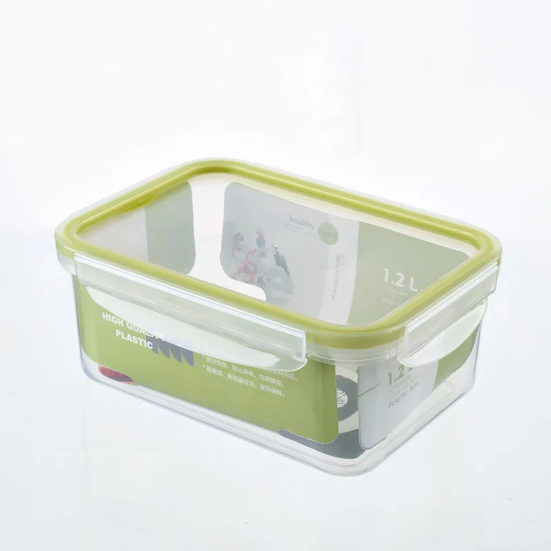 

PUYE 1200ML Rectangle Microwave Airtight Food Storage Container Plastic Lunch Box with TPE Sealing Ring with Lock Lid