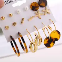 

Fashion gold acrylic earrings trendy set For Women Wholesale N912031