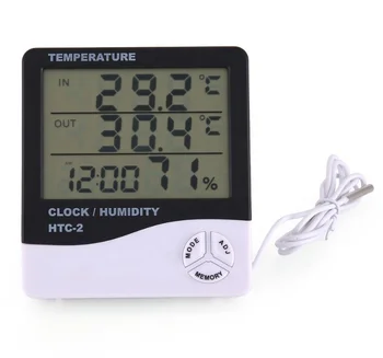 Htc-2 Htc2 Weather Station Clock Thermometer Hygrometer Temperature