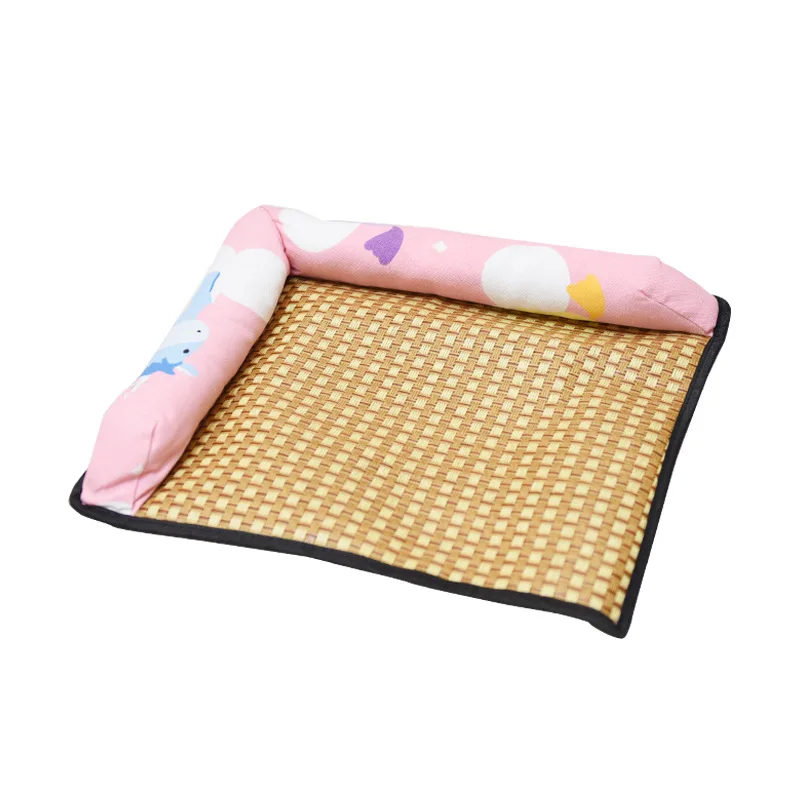 

Pet summer supplies cat mats pet kennels bite-resistant cooling rattan pet beds ice pads, Colourful